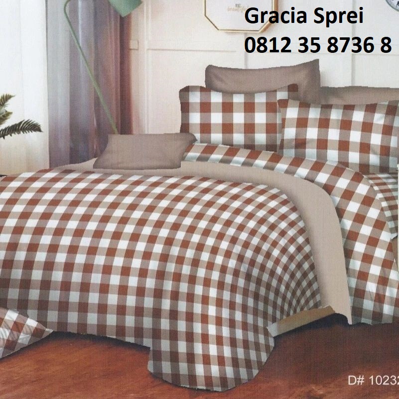 <p>Gracia Sprei yang berbahan kain katun di gunaka